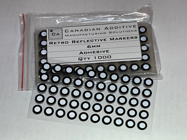 6mm Reflective Markers - Adhesive